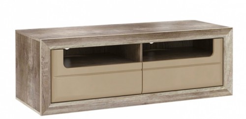 Тумба ТВ TZT12-P82 TIZIANO Forte дуб античный / бежевый глянец