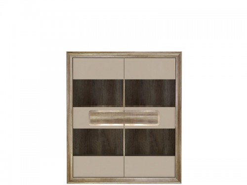 Витрина TZV54B-P82 TIZIANO Forte дуб античный / бежевый глянец