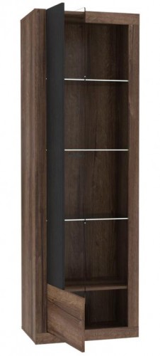 Витрина TRAV711L-N09 TRASS Forte дуб черный / дуб благородный