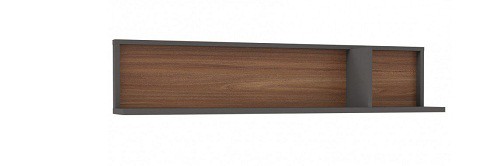 Полиця навісна з перегородкою TULB02-J47 TULON Forte сірий вольфрам uni / дуб Сангалло
