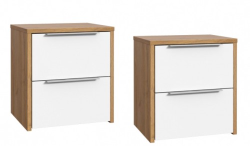 Комплект з 2-х приліжкові тумб RIBK022ST-C530 VERENICE Forte дуб старовинний / білий