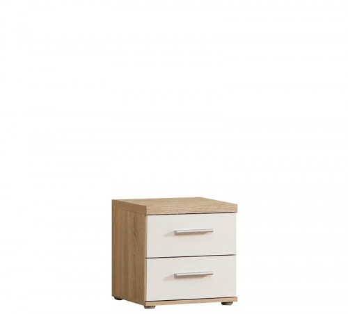 Тумба прикроватная WNK08-Q36 WINNIE FORTE белый uni / дуб sonoma