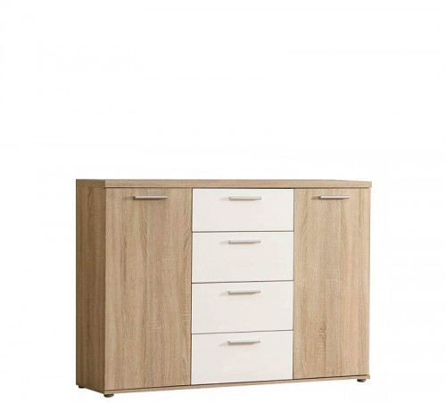 Комод WNK26-Q45 WINNIE FORTE белый uni / дуб sonoma