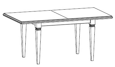 Стол обеденный - 160 вайт Гербор ясень снежный / сосна