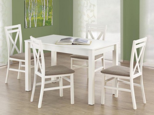 Обеденный стол Halmar MAURYCY 118 ÷ 158/75/76 см Белый