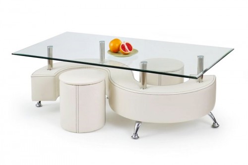 Журнальний столик HALMAR  NINA 3 H Білий