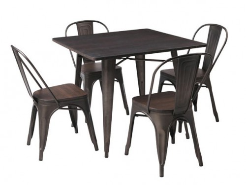 Стол Almir 90х90 Signal Темный Орех / Графит