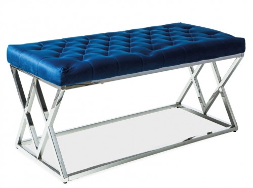 Банкетка Signal Elixa Срібний Темно-синій