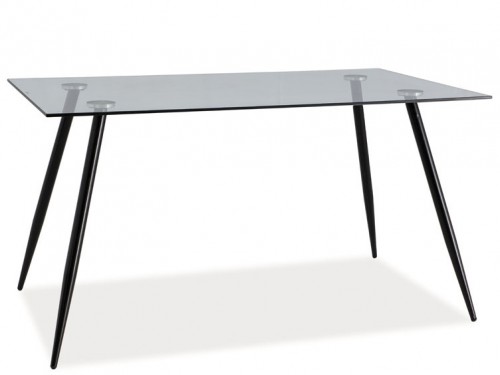 Стол Signal Nino 140х80 Прозрачный/Черный
