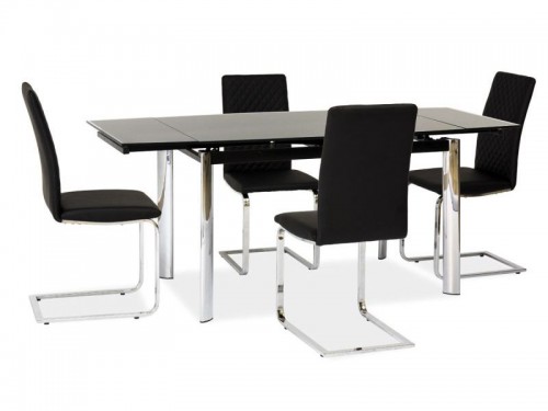 Стол Signal GD-020 120(180)х80 Черный