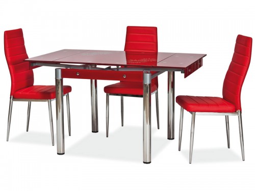 Стол Signal GD-082 80(131)х80 Красный