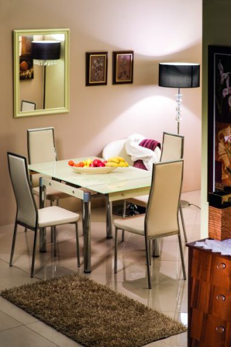 Стол Signal GD-082 80(131)х80 Кремовый