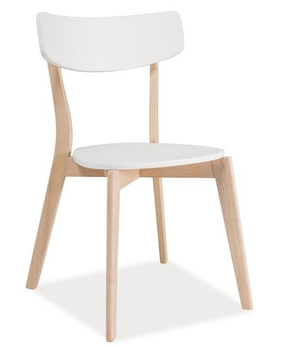 Стілець Signal Tibi Дуб білений Білий