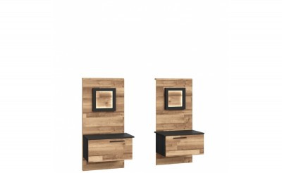 Приліжкова тумба JKBK011STB-C795 Jakobina Forte Чорний / Дуб дерев'яний