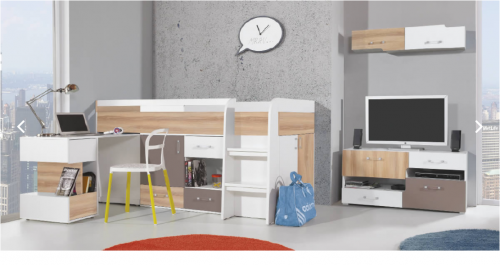 Детская Blog С Meblar цветов вяз / белый люкс / капучино