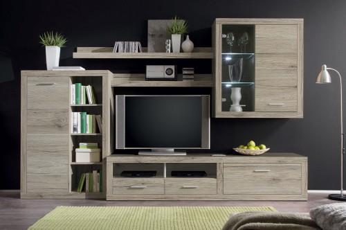 Вітальня CANCAN 1 BRW дуб сан-ремо світлий.