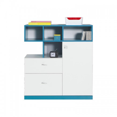 Комод Mobi MO9 Meblar белый люкс / бирюзовый или белый люкс / желтый