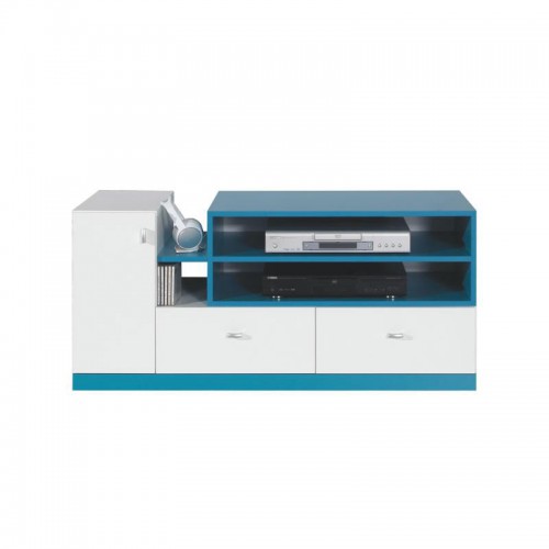 Тумба ТВ Mobi MO12 Meblar белый люкс / бирюзовый или белый люкс / желтый