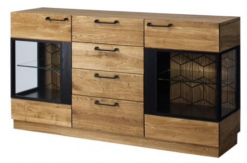 Буфет MOSAIC 47 SZYNAKA дуб медовий / чорний