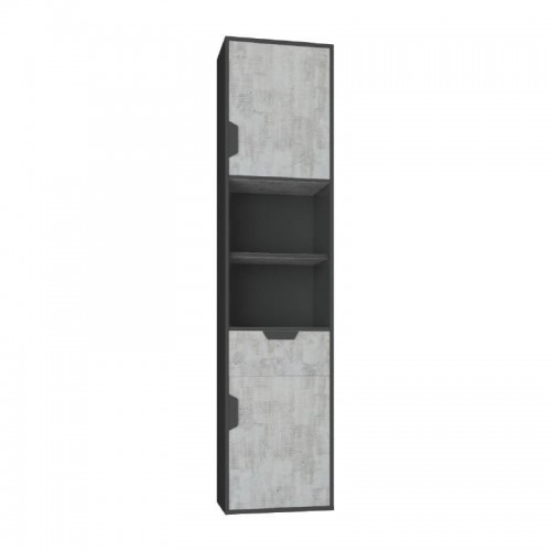 Стеллаж NA5 L/P Nano Meblar графит / дуб ривьера, графит / энигма