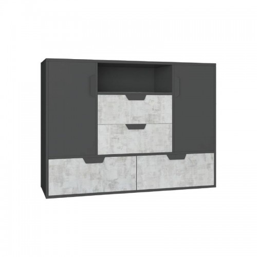 Комод NA7 Nano Meblar  графит / дуб ривьера, графит / энигма