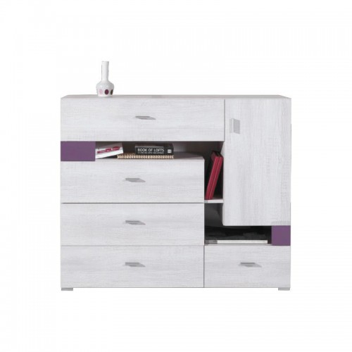 Комод NХ10 Next Meblar сосна белена / виола или сосна белена / земля