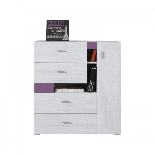 Комод NХ11 Next Meblar сосна белена / виола или сосна белена / земля