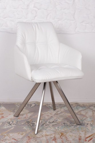 Кресло поворотное Leon Nicolas белое