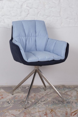 Кресло поворотное Palma Nicolas сине-голубое