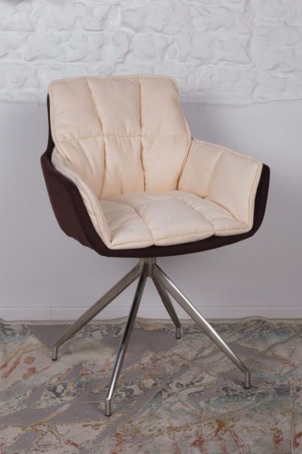 Кресло поворотное Palma Nicolas коричнево-бежевое