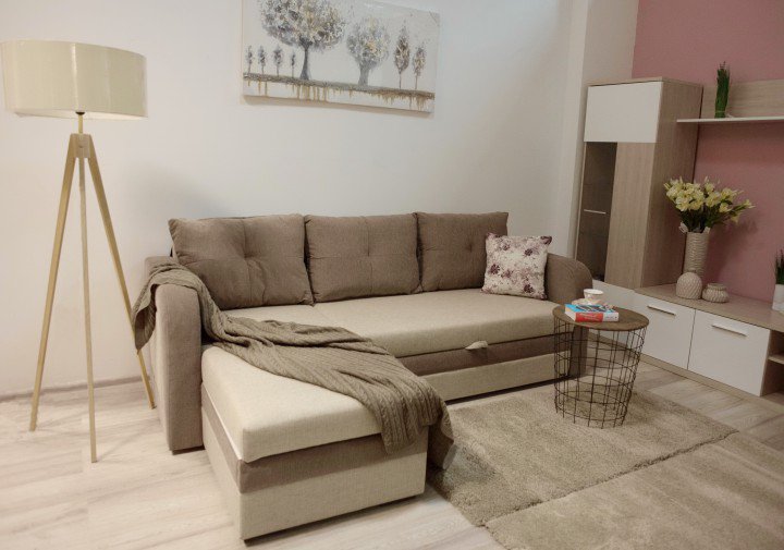 Угловой диван Embawood Новара бежевий/коричневий