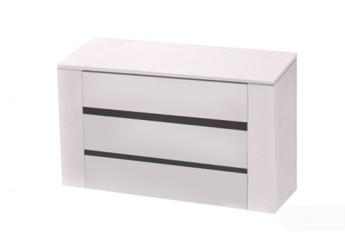 Тумба в шкаф 2,0м (Серия С и Т) Асти МироМарк AS-98-WB Дуб крафт / Глянец белый