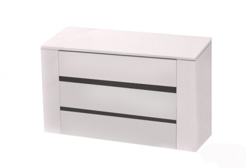 Тумба в шкаф 2,5 м (Серия С и Т) Асти МироМарк AS-99-WB Дуб крафт / Глянец белый