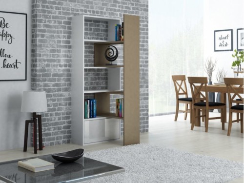 Стелаж Paco latte Cama білий/латте