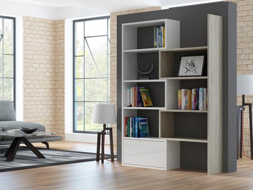 Стелаж Paco  Cama білий/дуб сонома