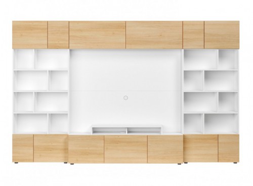 Панель для телевізора MURO/PANEL/TV/320/SYM Muro BRW  білий канадський / дуб польський