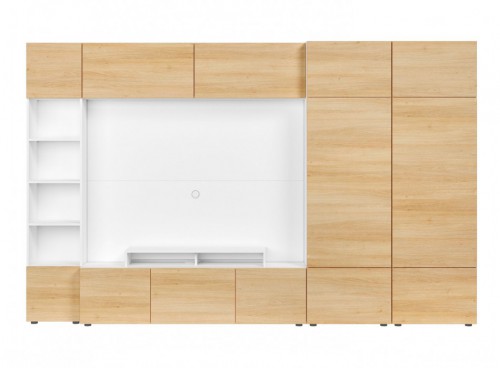 Панель для телевізора MURO/PANEL/TV/320/ZAMK Muro BRW білий канадський / дуб польський