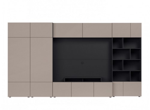 Панель для телевізора MURO/PANEL/TV/360/ZAMK  Muro BRW антрацит чорний / сірий конго