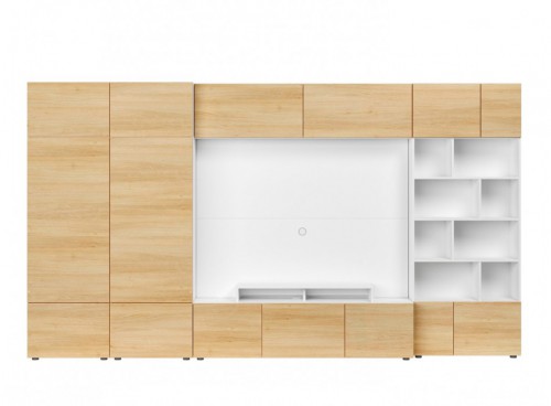 Панель для телевізора MURO/PANEL/TV/360/ZAMK  Muro BRW білий канадський / дуб польський