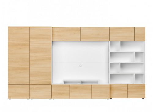 Панель для телевізора MURO/PANEL/TV/380/ZAMK Muro BRW білий канадський / дуб польський