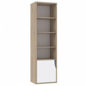 Пенал левый Nove NOVR701L Forte Дуб Бьянко/Белый/Синий/Фиолетовый