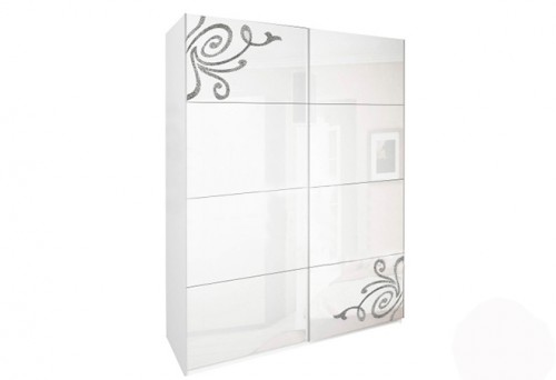 Плавне закриття в шафу-купе 2,0м Богема МіроМарк BG-90-WB Глянець білий