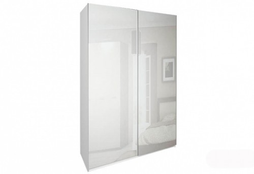 Плавне закриття в шафу-купе Bella МіроМарк BL-90-WB Глянець білий