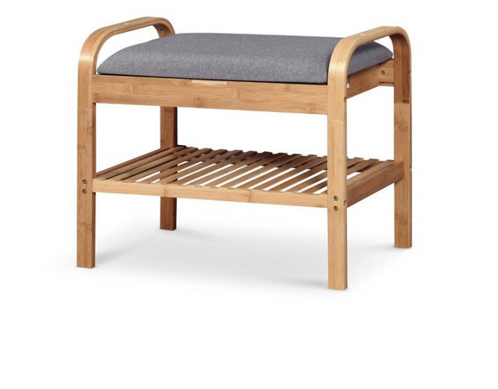 Полка для обуви Halmar ST-12 Бамбук / Серый