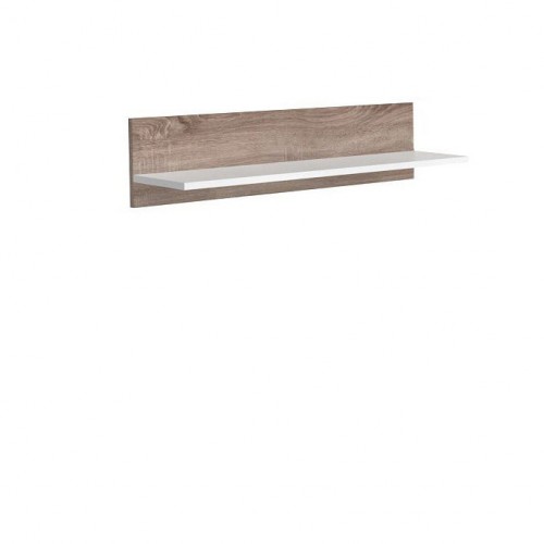 Полиця POL / 90 ДОМЕНІКА Гербор дуб сонома темний /білий глянець
