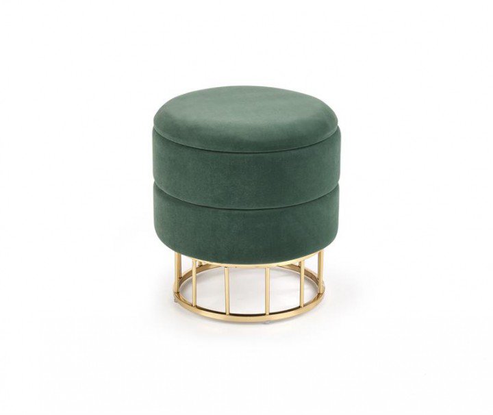 Пуф Halmar Minty Темно-зеленый / Золотой