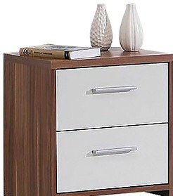 Тумба приліжкова  QDRK02 Quadro FORTE горіх волоський / білий