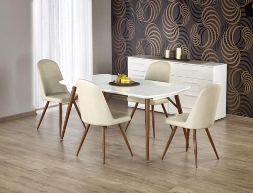 Обеденный стол Halmar Richard 150x90x75 см Белый/Черешня античная