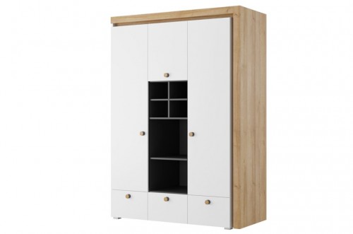 Шафа  RIVA 01 SZYNAKA  дуб рів'єра / чорний / білий