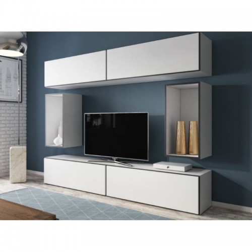 Вітальня ROCO 1 CAMA білий/чорний/білий